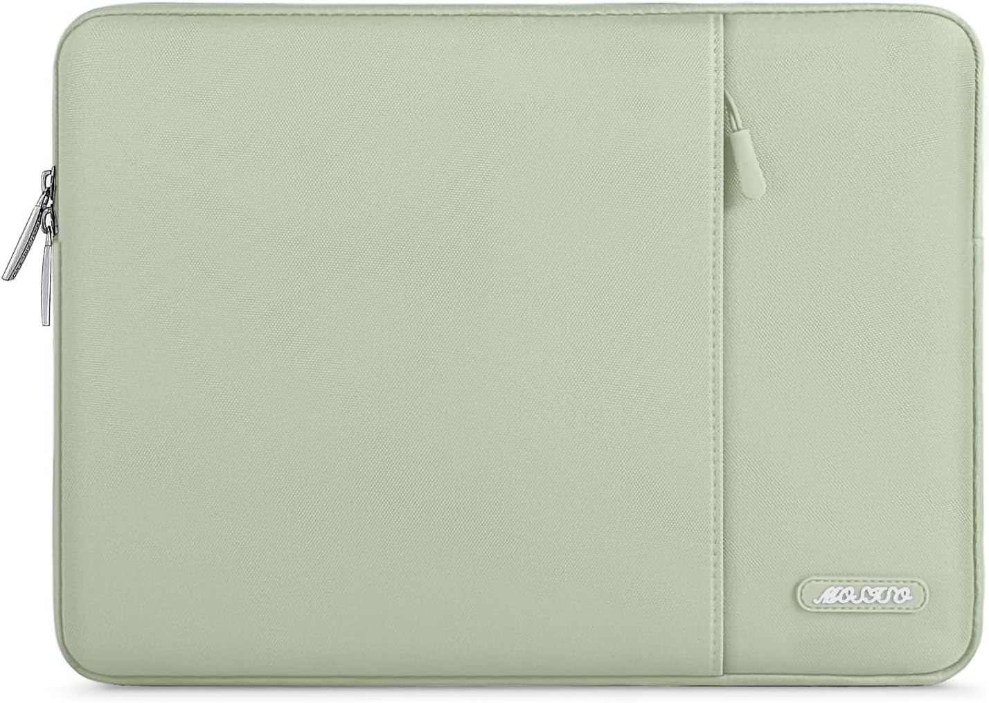 MOSISO Laptop Case 15 inch, 15 inch Laptop Sleeve Compatible with MacBook Air 15 M4 A3241 M3 A3114 M2 A2941 2025 2024 2023,Dell XPS 15,Polyester Vertical Computer Sleeve Bag with Pocket, Sage Green