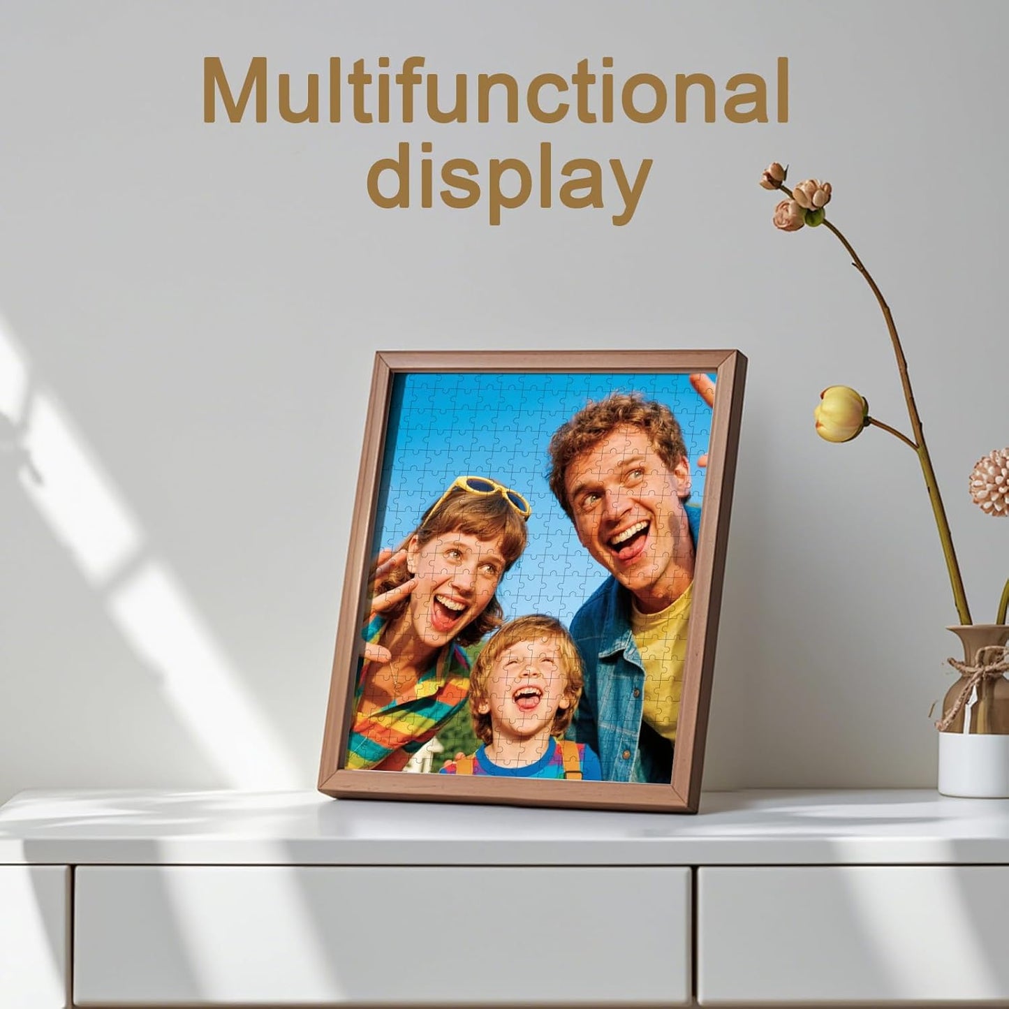 Personalized Photo Puzzle with Glossy Finish – Custom Jigsaw Puzzle 120/200/300/500/1000/1500 Pieces for Family, Couples, Pets, Birthdays, and Weddings (300-Vertical)