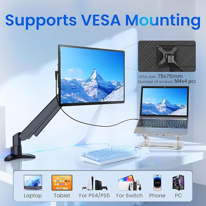 Laptop Screen Extender 16" - 1200P FHD Portable Monitor Travel Monitor for Laptop HDMI USB-C Plug & Play 360° Rotating Detachable Stand Height Adjustable for Travel/Work/Study