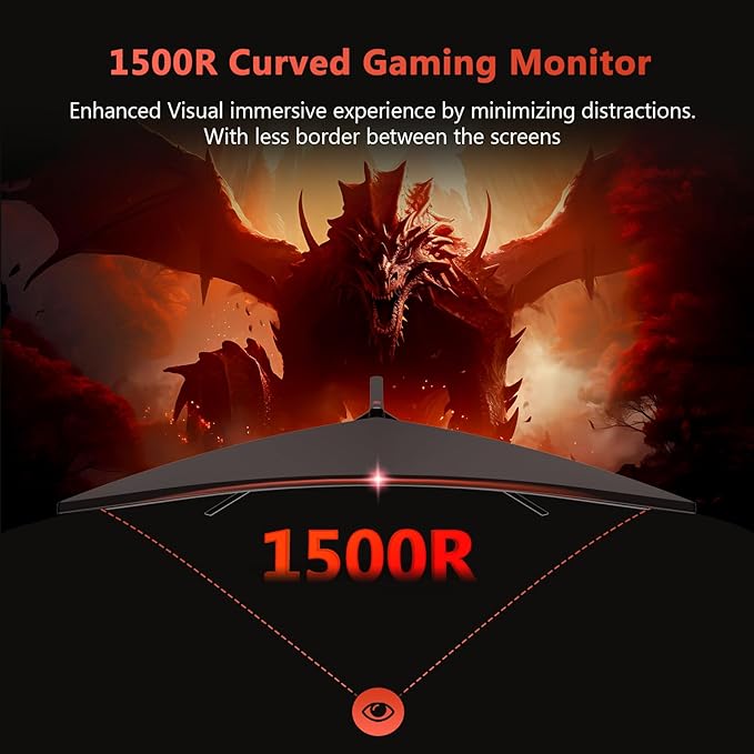 Z-Edge 30" Curved Gaming Monitor, WFHD1080P 200Hz 165Hz Monitor, MPRT 1ms, 21:9 Aspect Ratio, 1500R Curved, 16.7M Colors, 3000:1 Contrast, UG30 PIP-PBP, 2X DP 1.4 Ports and 2X HDMI 2.0 Port