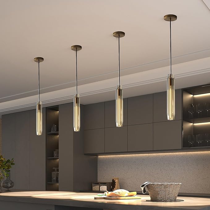 Pendant Lights Kitchen Island Pendant Lights Pendant Light fixtures Kitchen Pendant Light pendent Light Amber Crystal lampshade Island Pendant Lights for Kitchen