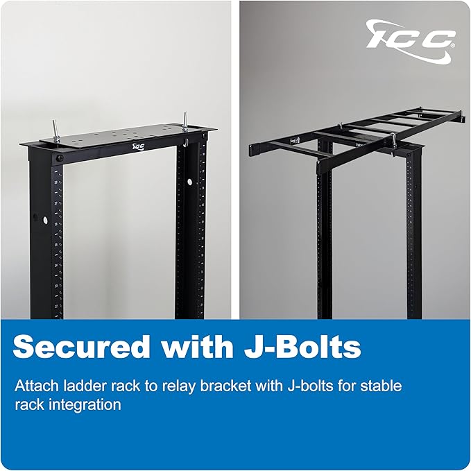 ICC Cable Runway Rack 5' Rack-to-Wall Mount Kit, 16-Gauge Steel, Made in USA