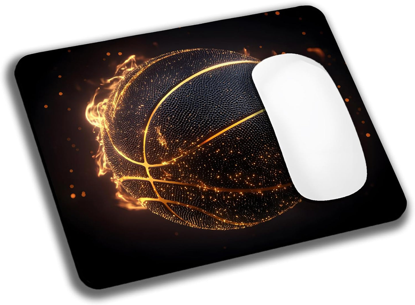 Blue Glitter Butterfly Mouse Pads for Desk, Portable Wireless Computer Mouse pad Small Design with Women, Non-Slip Rubber Base Laptop Mousepad 9.5" x 7.9" Smooth Surface for Office & Travel