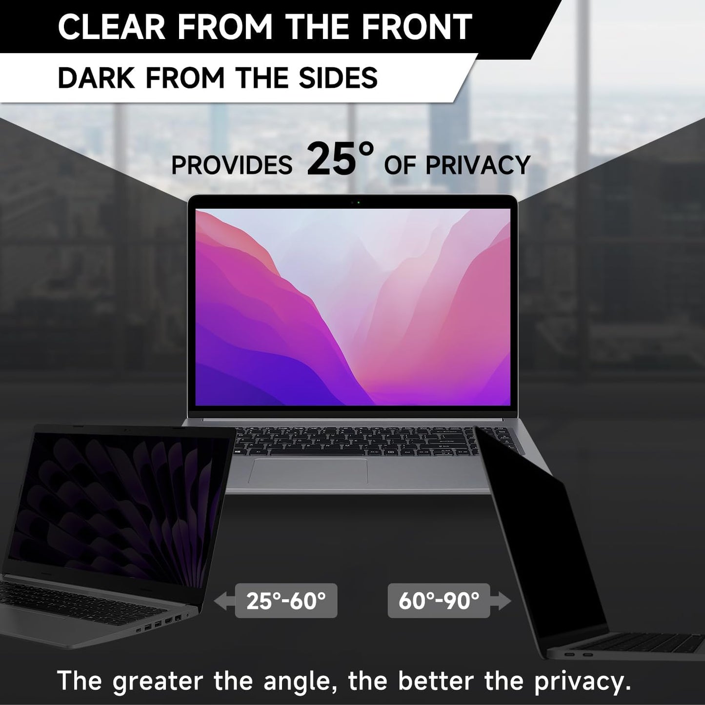 2-Pack Privacy Screen Compatible with MacBook Pro 13 Inch Screen Protector (2016, 2017, 2018, 2019, 2020, 2021, 2022, M1, M2), Laptop Privacy Screen Matte Anti Blue Light Glare Filter