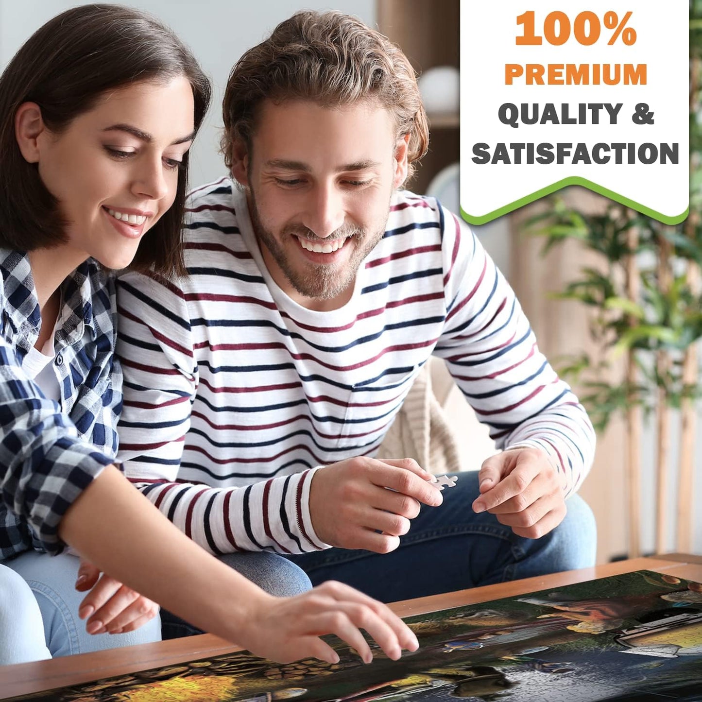 Quokka Puzzles for Adults 1000 Pieces and Up - 3 Pack of 1000 Piece Puzzles for Kids Ages 8-10-12 - Enjoy Market, Lighthouse and Camping Designs for Women and Men