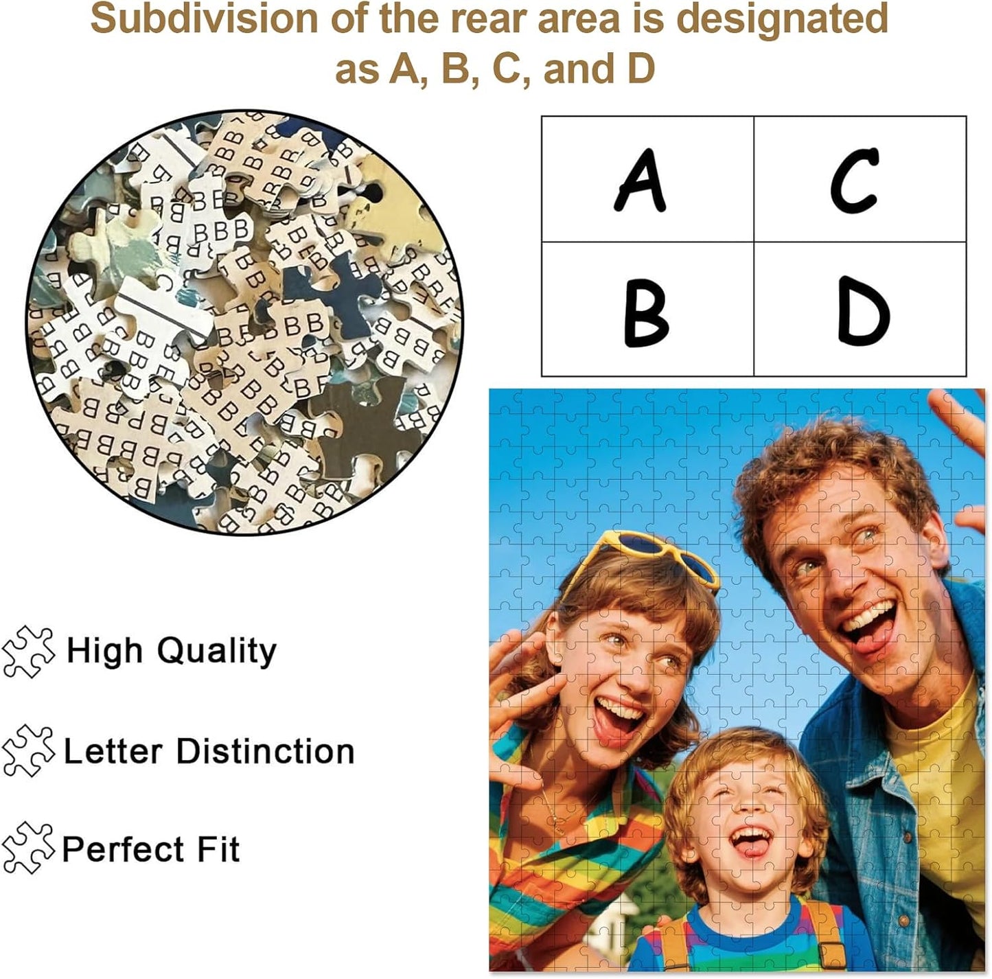 Personalized Photo Puzzle with Glossy Finish – Custom Jigsaw Puzzle 120/200/300/500/1000/1500 Pieces for Family, Couples, Pets, Birthdays, and Weddings (300-Vertical)
