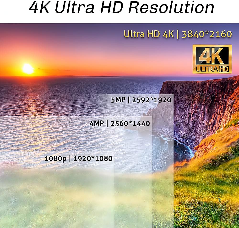 GW 8 Channel 4K NVR 8MP 4K AI Smart Home Security Camera System, (4) Dome and (4) Bullet Built-in Microphone Audio Recording HD 2160P IP PoE Cameras, Face Recognition/Human/Vehicle Detection