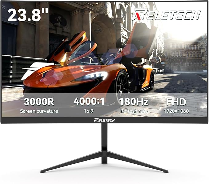 23.8 Inch FHD (1920 x 1080) Computer Monitor, VA Panel 180Hz Gaming Office Monitor,3000:1 Contrast Ratio, Adaptive-Sync Support (FreeSync Compatible), HDMI Ports (G25F180)