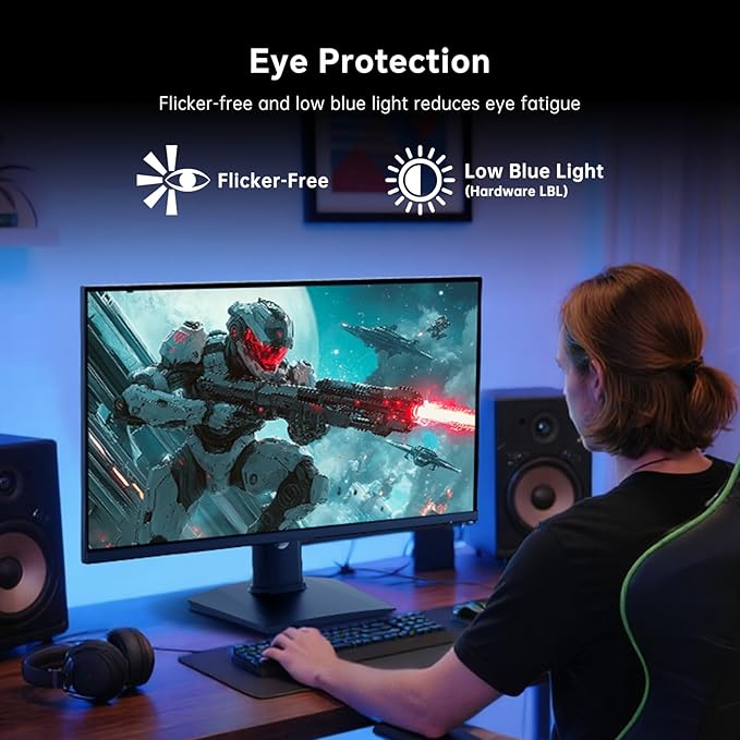 KTC 27 Inch Gaming Monitor 240Hz, FHD 1080p Fast IPS Computer Monitor with Adaptive Sync, HDR, Height Pivot Tilt Adjustable, Vesa Mount, HDMI/DP/USB, H27F7