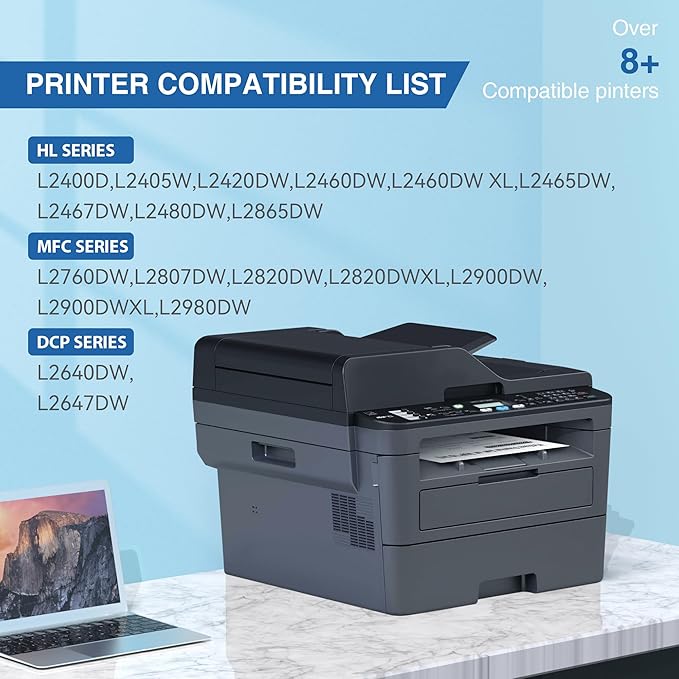 TOKYOINK TN830XL Toner TN830 Cartridges Replacement for Brother TN830 830XL Toner Compatible with DCP-L2640DW MFC-L2820DW HL-L2400D HL-L2460DW HL-L2405W HL-L2465DW HL-L2480DW Printer (1 Pack)