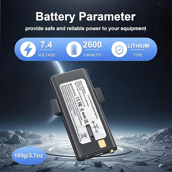 Runpower Brady Label Printer Replacement Battery, 2600mAh Rechargeable Lithium-ion Battery Compatible with Brady M210, BMP21-Plus, BMP 21-LAB, BMP 21, IDPAL and LABPAL (1 Pack)