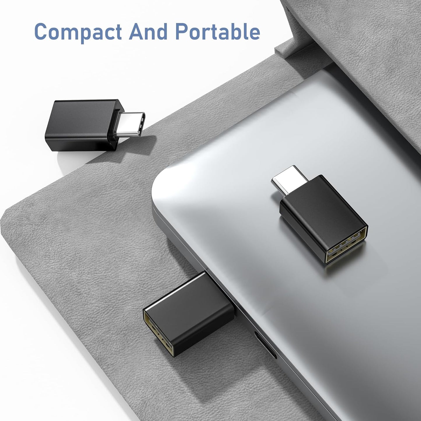 Basesailor USB C to USB Adapter 3Pack,USB C Male to USB A 3.0 Female Adapter,Type C Thunderbolt 4 OTG Converter for Apple MacBook Pro,Mac Book,iPad,Microsoft Surface Go,Samsung Galaxy S25,iPhone 17 16