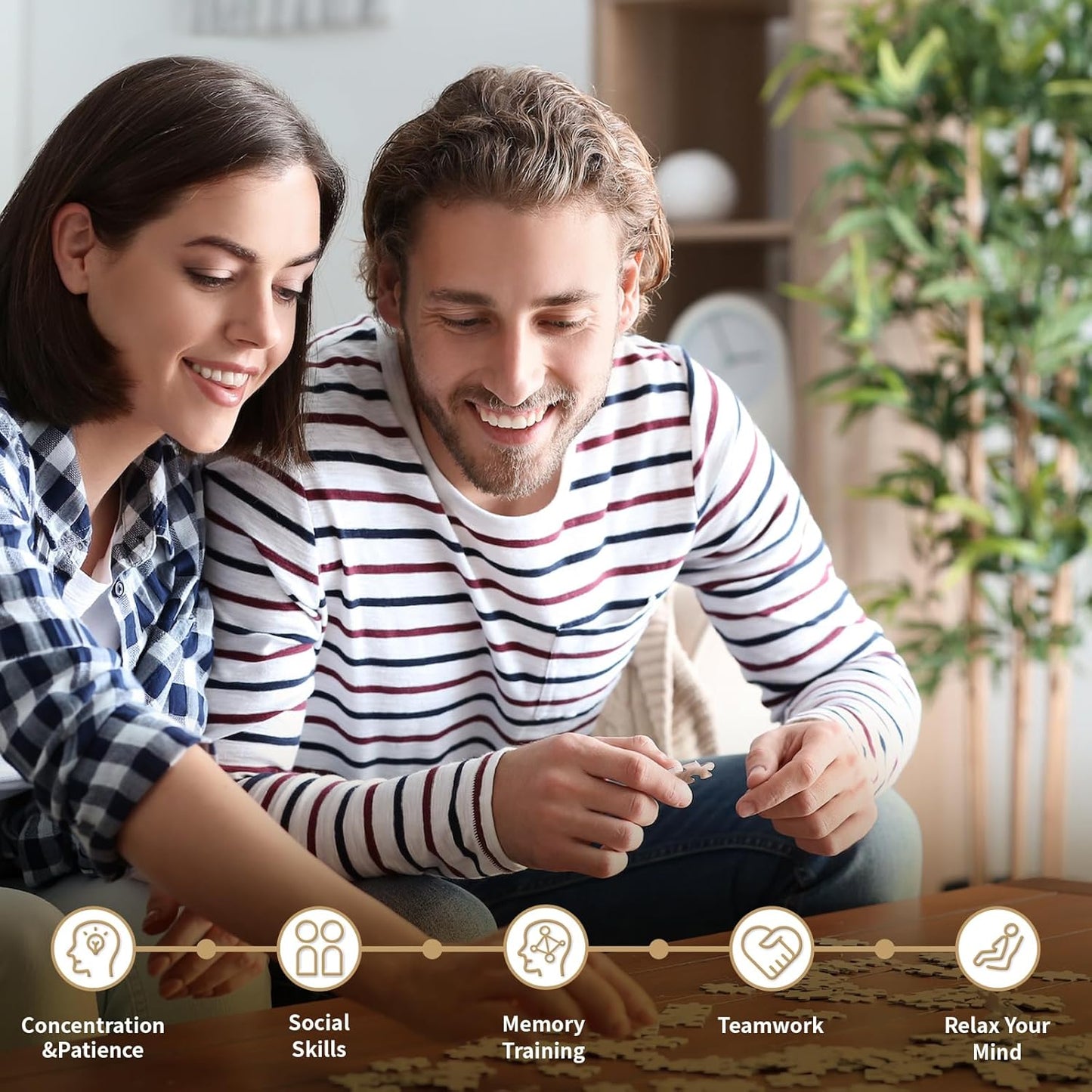 Custom Photo Puzzle – Personalized 1500 Piece Jigsaw Puzzle from Your Photo – Perfect Puzzle Gift for Families, Pets, Weddings, Anniversaries, Adults & Couples(1500-vertical)