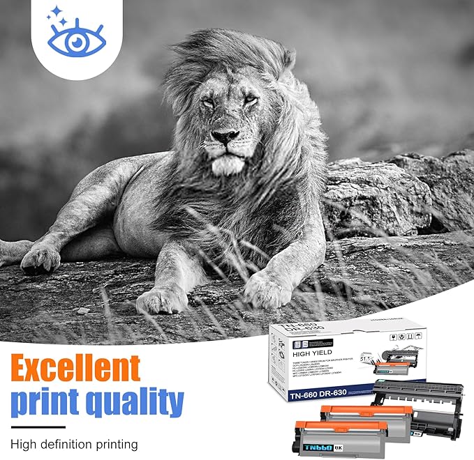 3-Pack TN660 DR630 Black Toner Cartridge and Drum Unit, Replacement for Brother HL-L2300D L2305W L2315DW L2320D L2340DW L2380DW MFC-L2680W L2700DW L2705DW L2720DW L2740DW DCP-L2520DW L2540DW Printer