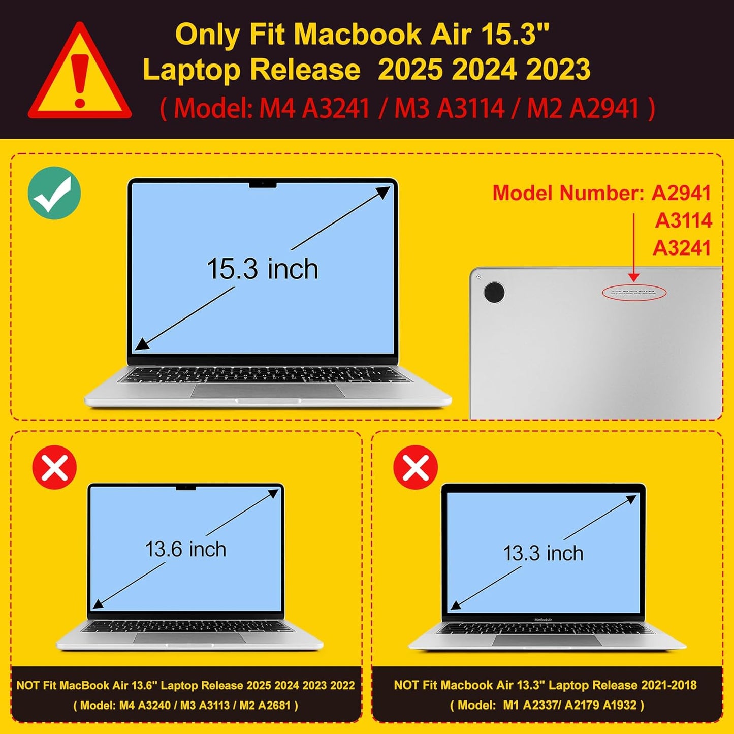 Mektron for 2025 MacBook Air 15 inch M4 Case A3241/ 2024 M3 A3114/ 2023 A2941 M2 Hard Printed Case with 15.3 Liquid Retina Display Touch ID, Plastic Hard Cover & Keyboard Skin- Bows C355-Blue