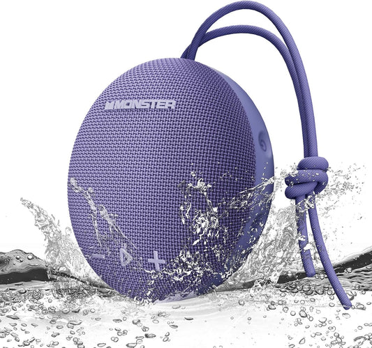 Monster Bluetooth Speaker, IPX8 Shower Speaker Waterproof, Bluetooth 5.4 with Loud HD Sound and Robust Bass, Extra Long Playtime Punchy, for Home, Beaches Portable Wireless Outdoor Speakers