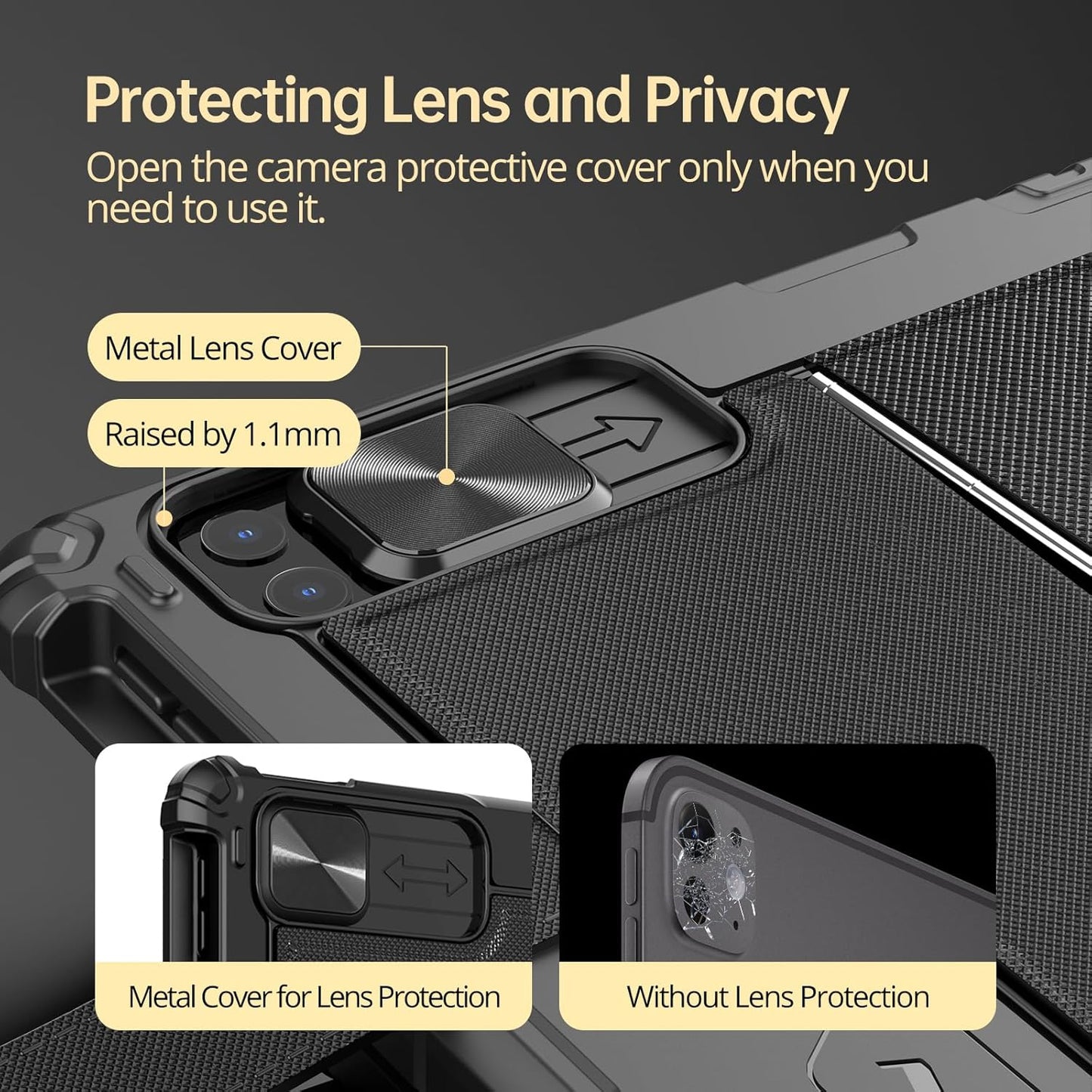 Nillkin Magic Keyboard Case for iPad Pro 13 inch M4 2024, Handheld Case for iPad Pro 13 inch 2024 with Keyboard, Pencil Holder, Large Trackpad, 7 Colors Backlit, Camera Protection, Black