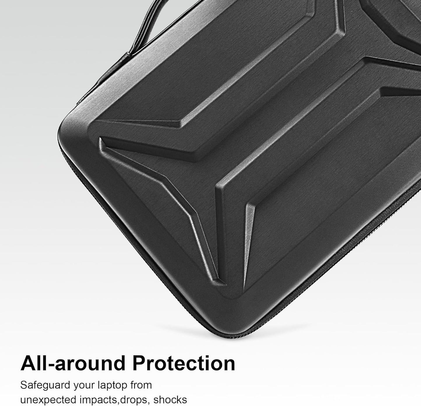 DOMISO 14 Inch Laptop Case Shockproof Sleeve Waterproof Hard Shell Protective Cover for Business & Travel, Fits 14" Lenovo ThinkPad/Dell XPS/HP Pavilion/Macbook Pro (Black)