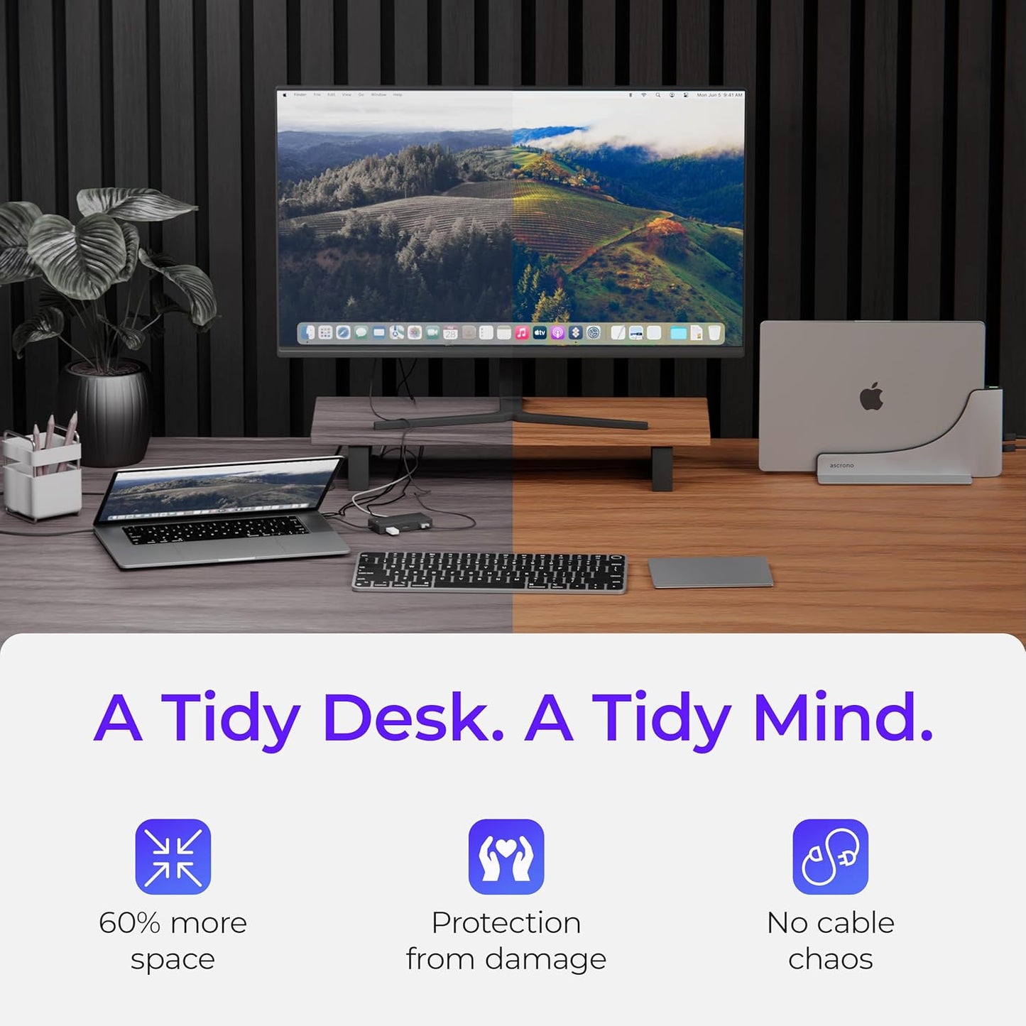 Dock for 16" Apple MacBook Pro - Docking Station - Connect Dual Displays w/Two Thunderbolt 4 USB-C Ports - Mac Docking Station Hub - Supports MacBook Pro 16 (2021-2024, M1,M2,M3,M4 Pro & Max)