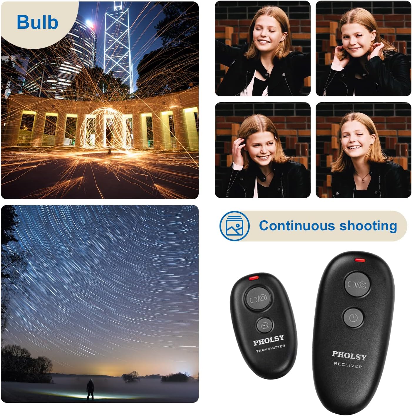 PHOLSY O6 for Olympus Shutter Release RM-UC1 Camera Remote Control Trigger for Olympus OMD EM1, EM5 II, EM10 II, Pen-F, EPL8, EPL7, EPL6, EPL5, EPL3, EPL2, EP5, E600, E620, 590UZ, 810UZ, XZ-2