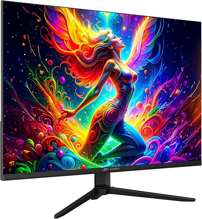 CRUA 28'' Monitor, 4K UHD+(3840×2560P)IPS 60Hz Computer Monitors, 15:10 Aspect Ratio, 10Bit Color, Built-in Speakers, Ultra-Clear PC Display Support HDMI 2.0 & DP1.4, Type-C Port, Wall Mountable–Black
