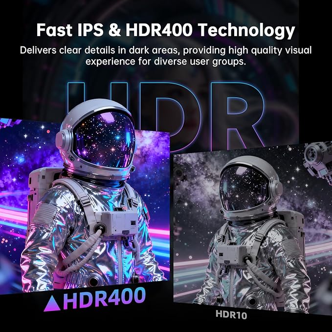 KTC 24.5 Inch 240Hz Gaming Monitor, FHD 1080p Fast IPS Computer Monitor, 1ms with Adaptive-Sync, HDR400, HDMI x2, DPx1, VESA Mount, Tilt/Pivot/Height Adjustment, H25T7-3