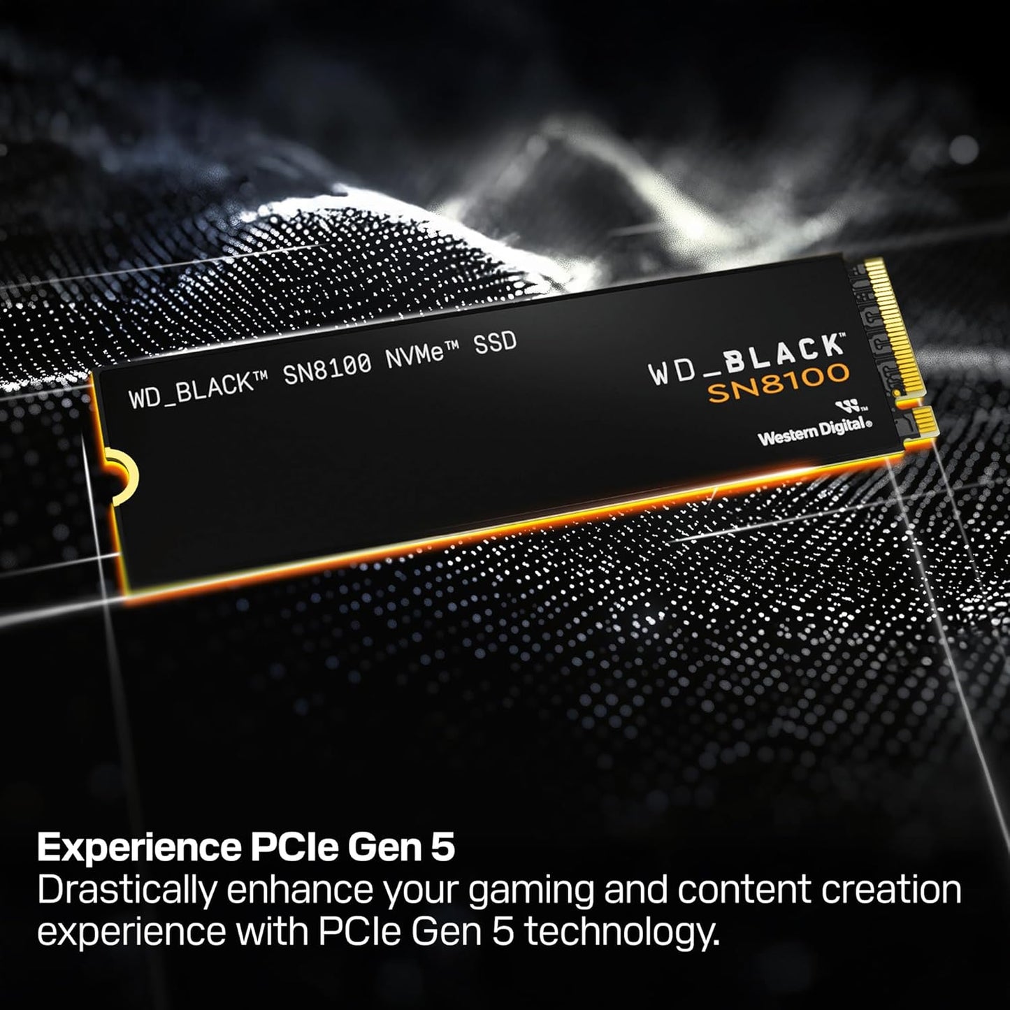 WD_BLACK 1TB SN8100 NVMe SSD Internal Solid State Drive - Gen 5 PCIe 5.0x4, M.2 2280, Seq. Read Speeds Up to 14,900 MB/s, Best for AI Applications, Gaming, and Video Editing - WDS100T1X0M