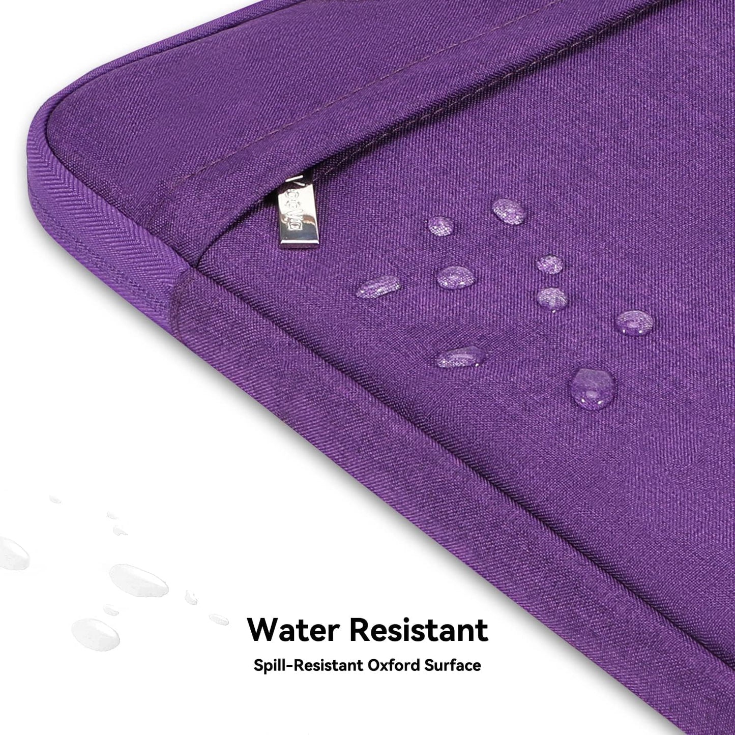 Voova Laptop Bag 15.6 Inch for Women, Waterproof Computer Sleeve Carrying Case with Shoulder Straps & Handle Compatible with Macbook Air 15, MacBook Pro 15/16, 15-16 Inch Hp Dell Lenovo Asus, Purple