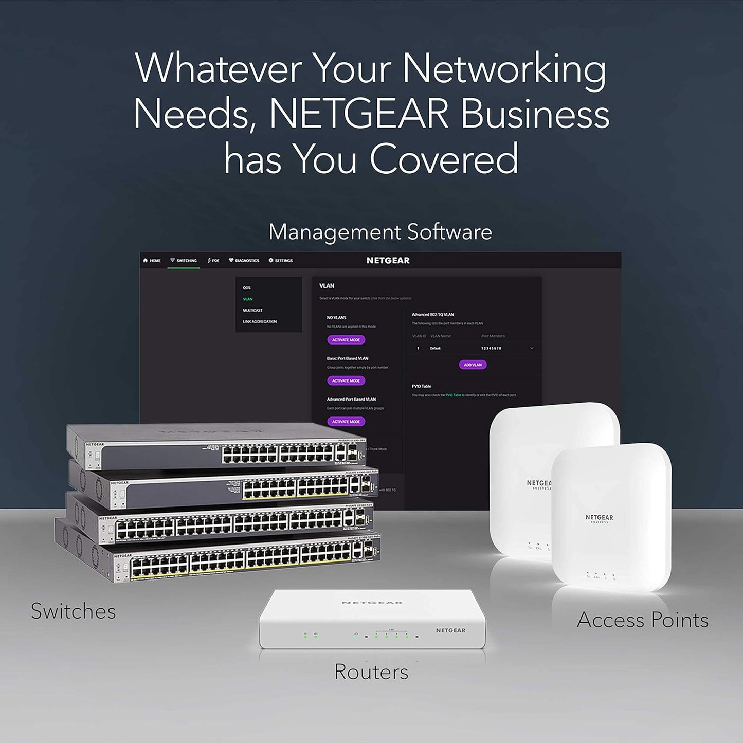 NETGEAR 24-Port Gigabit Ethernet Unmanaged Essentials Switch (GS324) - Desktop, Wall, or Rackmount, Silent Operation