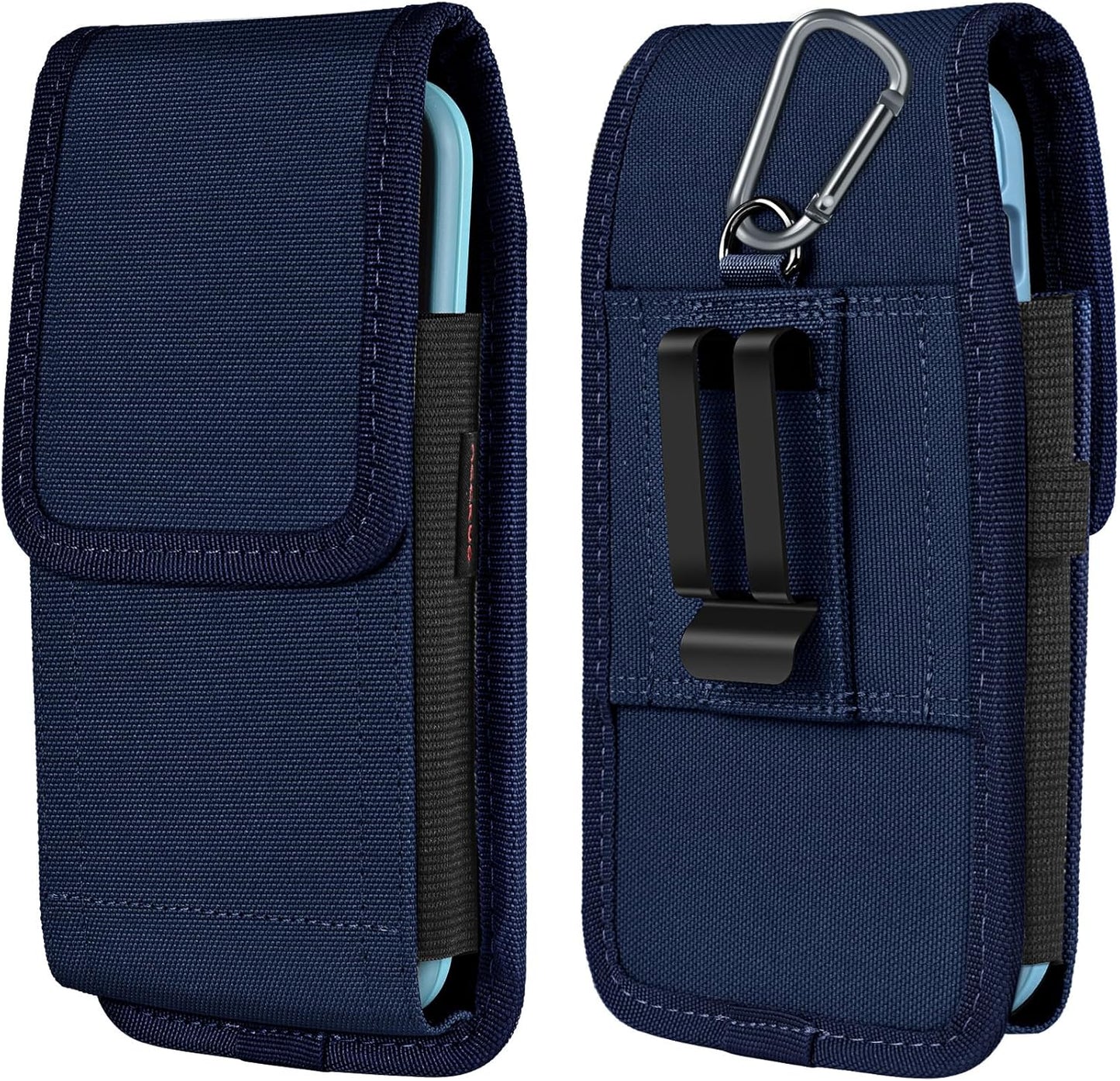 Phone Holster for Belt with Metal Clip and Magnetic Closure Compatible with iPhone 16/15/14/13/12 Pro Max, Galaxy S25/S24/S23/S22 Plus & FE for Everyday Protection, L-Blue