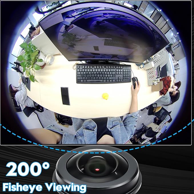 SVPRO 5MP 30FPS Fisheye USB Camera Module 200 Degree Ultra Wide Angle Webcam Board IMX335 Sensor Low Light Computer Vision Industrial Security Camera for PC,Raspberry Pi, Jeston Nano(M12 Lens)