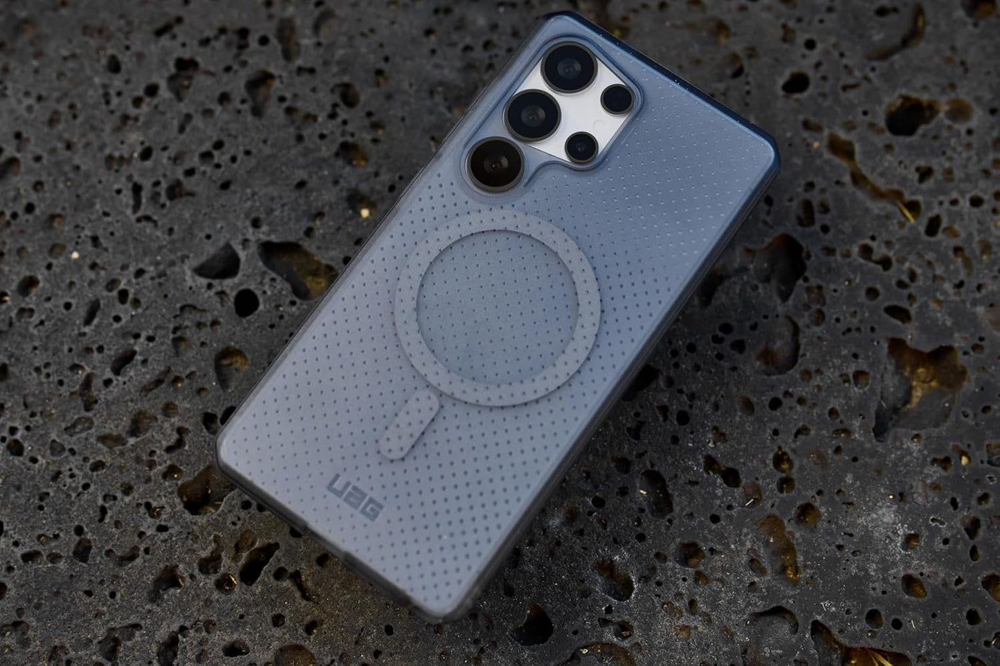 URBAN ARMOR GEAR UAG Designed for Samsung Galaxy S25 Case 6.2" DOT - Compatible with Magnetic Charging Slim Transparent Rugged Military Drop Tested Protective Cover, Ash