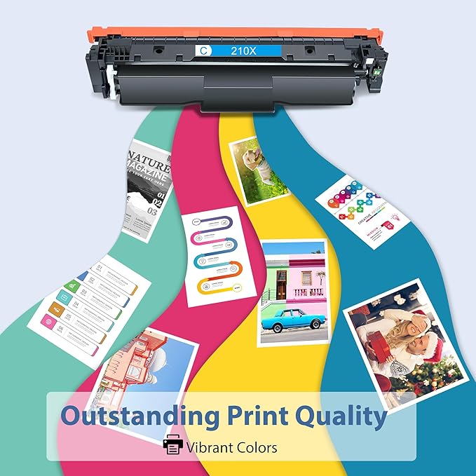 210X Toner Cartridges 4 Pack Compatible for 210X High Yield 210A Set for Color LaserJet Pro 4201dn 4201dne 4201dw 4201dwe MFP 4301dw 4301dwe 4301fdn 4301fdne 4301fdw 4301fdwe Printer(BK/Y/M/C)