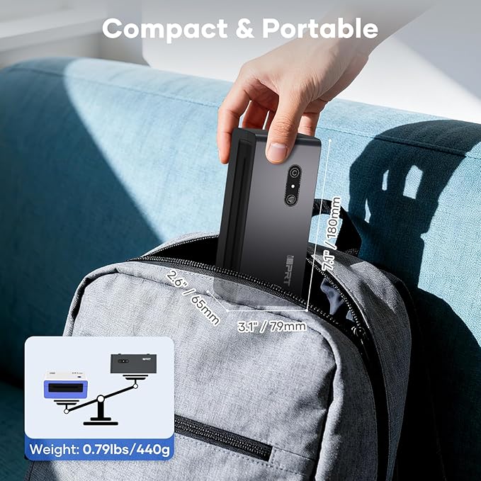 iDPRT 4x6 Shipping Label Printer Bluetooth Portable - Thermal Mobile Printer for Small Business, Compatible with iPhone, Android, Windows, macOS, Supports Amazon, Ebay, Walmart, FedEx