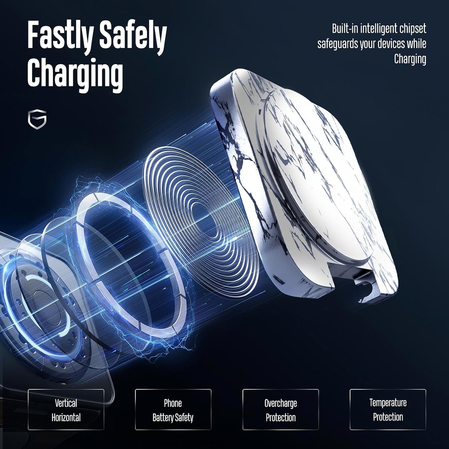 Fast Wireless Charger, Magnetic Foldable 3 in 1 Charging Station for iPhone 16/15/14/13/12/Pro/Plus/Pro Max, 5W Portable Charger for Apple Watch9/8/7/6/5/4/SE, for Airpods