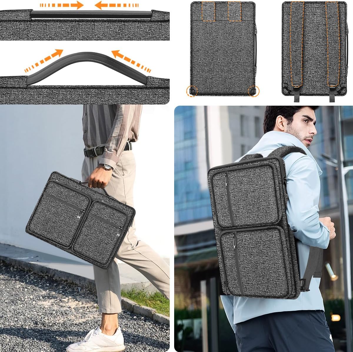 ZINZ Laptop Case 15 15.6 16 inches Sleeve Slim Briefcase Spill-Resistant Handbag for Most Popular 15" 15.6" 16" Notebooks，G01Y01
