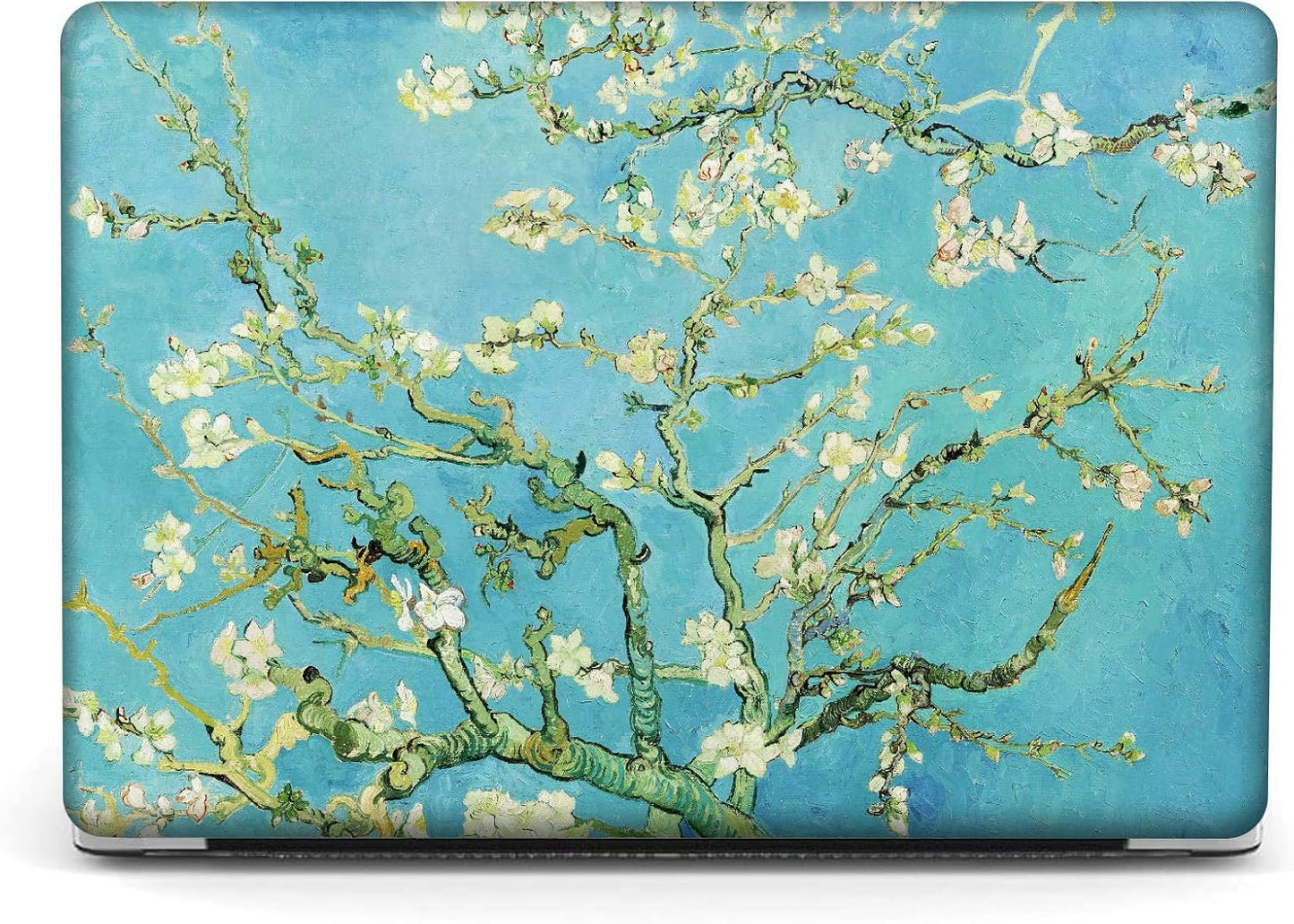 Berkin Arts Compatible with MacBook Air 13 inch Cover, 2022-2018 Release A1932 with Touch ID with Keyboard Cover & Screen Protector Cloisonnism (Almond Blossom by Van Gogh)