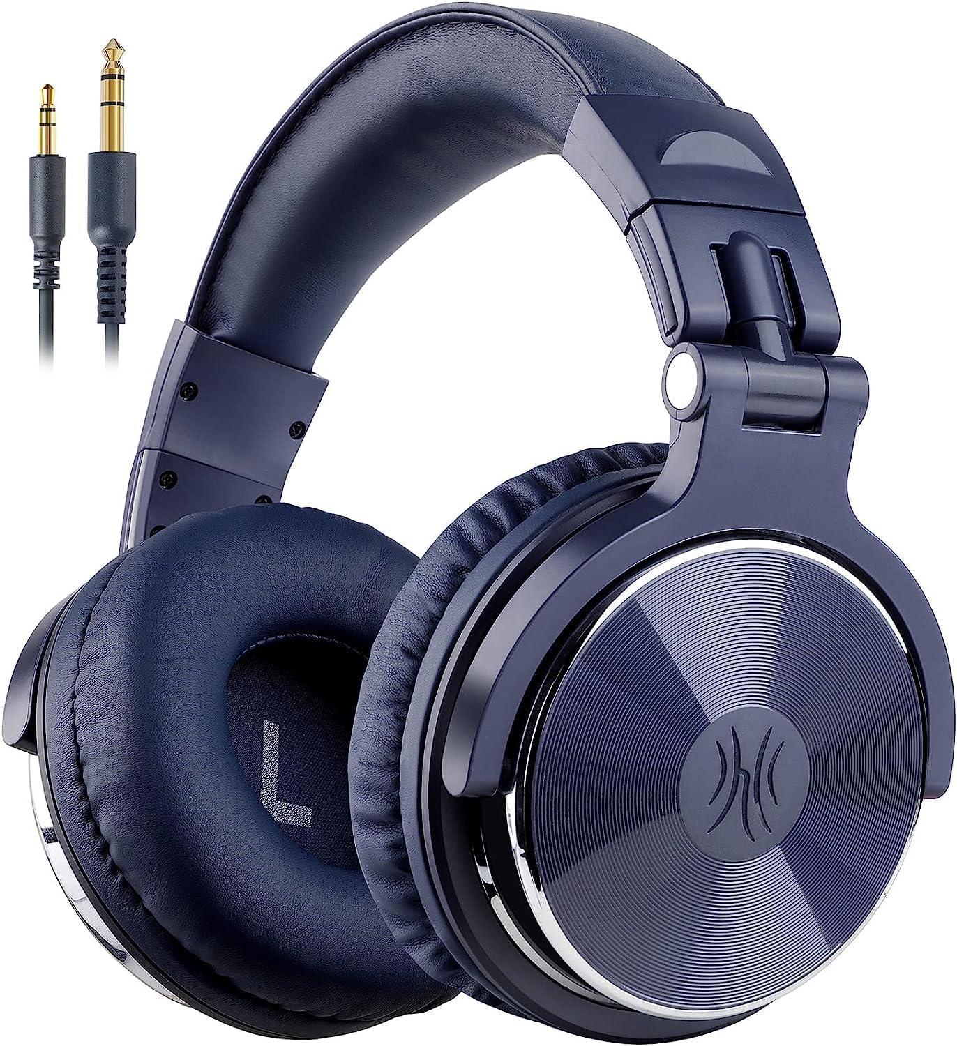 OneOdio Wired Over Ear Headphones Studio Monitor & Mixing DJ Stereo Headsets with 50mm Neodymium Drivers and 1/4 to 3.5mm Jack for AMP Computer Recording Podcast Keyboard Guitar Laptop - Dark Blue
