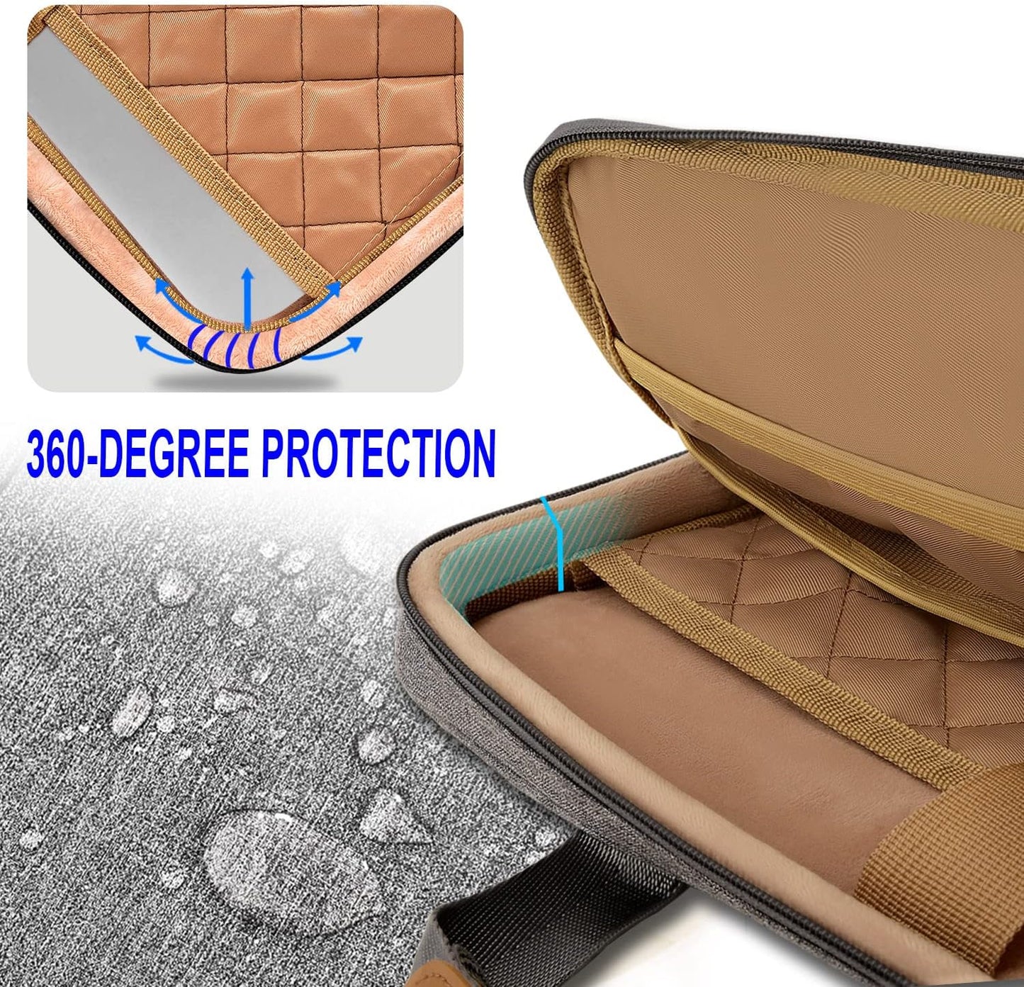 ZINZ Slim Expandable Laptop Case 15.6 Inch Sleeve Upgraded Protective Durable Recycled Carrying Case Compatible with MacBook 15" & 16" and Most 15" 15.6" 16" Notebook,D01G01