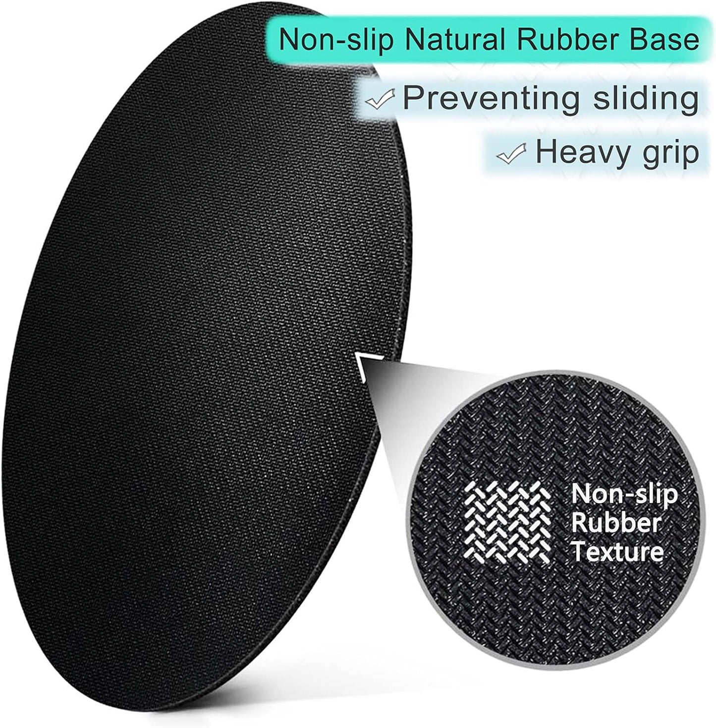 ITNRSIIET Round Mouse Pad with Stitched Edge Premium-Textured Waterproof Non-Slip Rubber Base Desktop Protection Mat Diameter 8.7 inches, Gray Gold Marbling