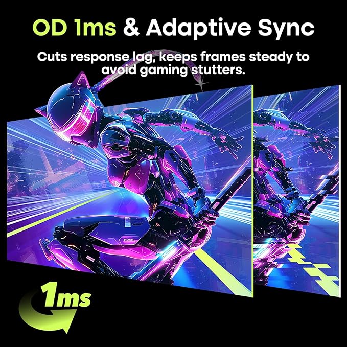 Amzfast 27 Inch 240Hz Gaming Monitor, FHD Fast VA Panel 4000:1 Contrast Computer Monitor with Speakers, HDMI DP Ports 125% sRGB VESA Support for Gmaing Office (One DP Cable Included, AMZG27F5 Pro)