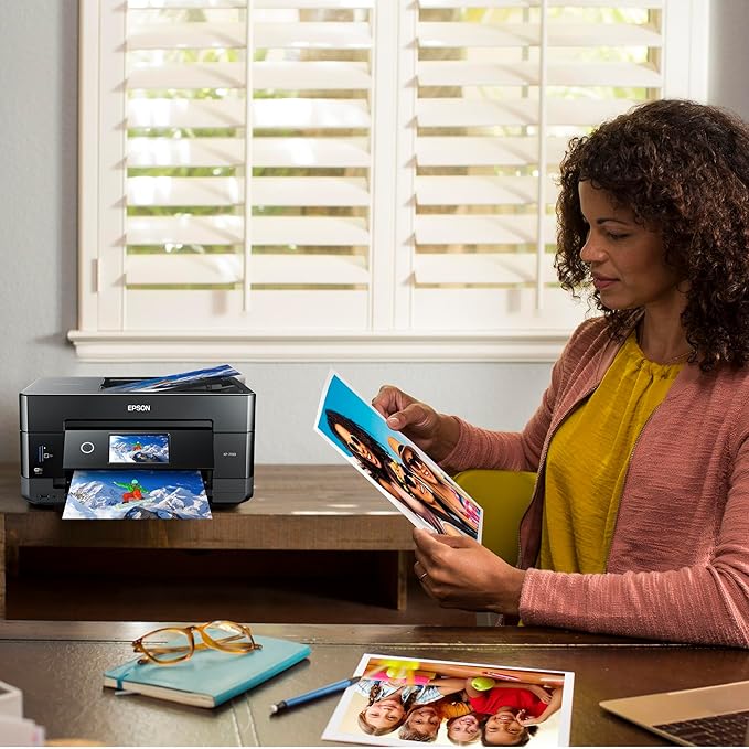 Epson Expression Premium XP-7100 Wireless Color Photo Printer with ADF, Scanner and Copier, Black, Small