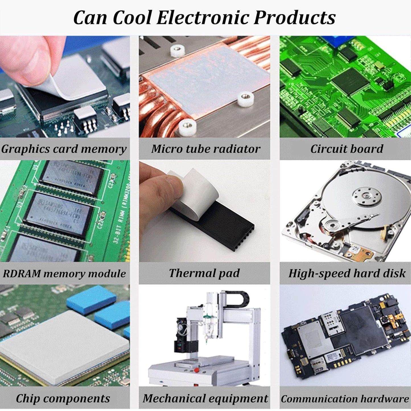 Thermal Pad 14.8 W/mK, 85x45x2mm, Non Conductive Heat Resistance High Temperature Resistance, Silicone Thermal Pads for Laptop Heatsink GPU CPU LED Cooler (2mm)
