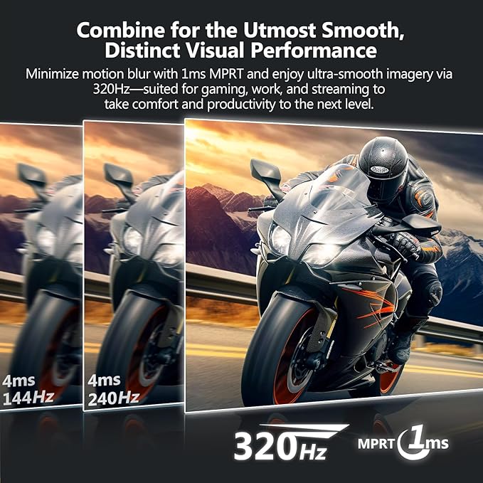 Z-Edge 27 inch Gaming Monitor 320Hz 300Hz, 2K QHD 1440P Fast IPS Monitor, G27IS 1ms MPRT Refresh Rate, sRGB 99%, Shadow Balance, PIP/PBP, HDMI 2.1x2, DP 1.4x2