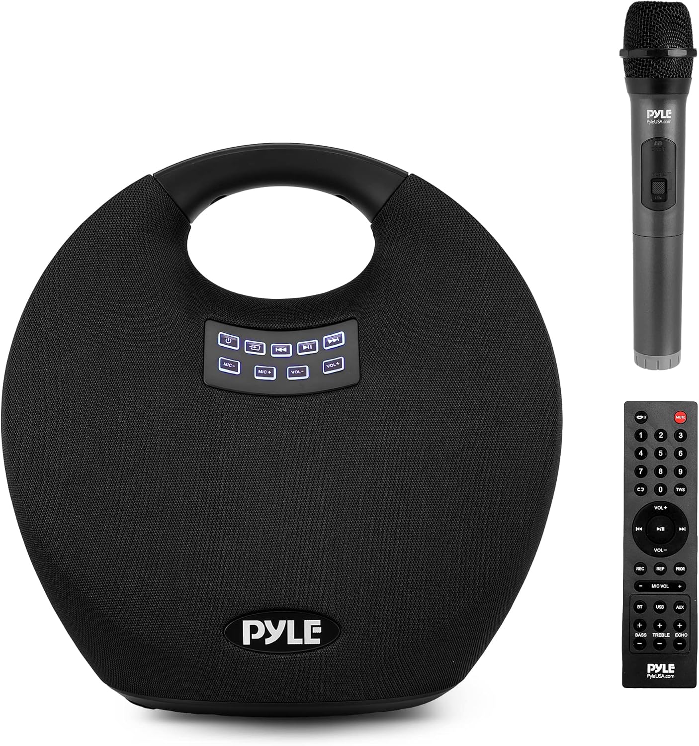 Pyle Mini IPX4 Waterproof Wireless Portable Bluetooth Speaker, with Built in Rechargeable Battery, Wireless Microphone, Clear Surround Sound, for Indoor and Outdoor Activities