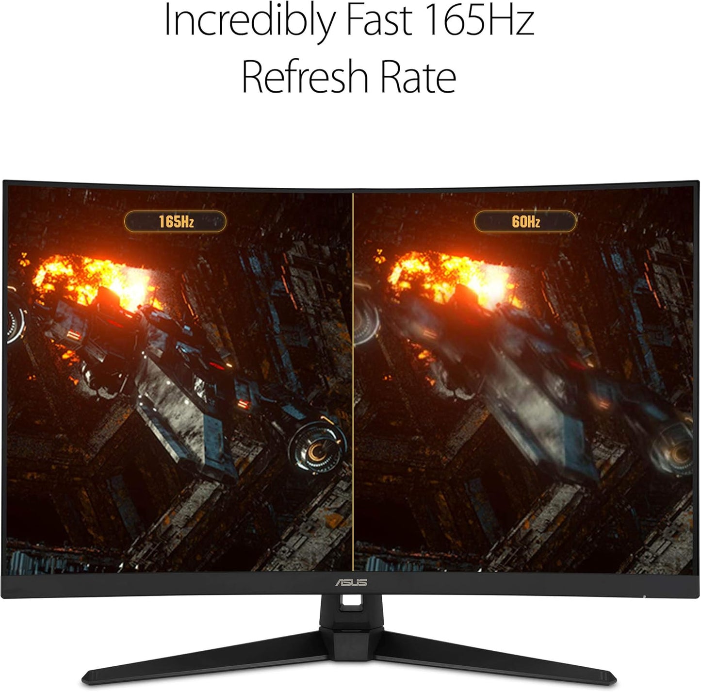 ASUS TUF Gaming VG328H1B 32” Curved Monitor, 1080P Full HD, 165Hz (Supports 144Hz), Extreme Low Motion Blur, Adaptive-sync, FreeSync Premium, 1ms, Eye Care, HDMI D-Sub