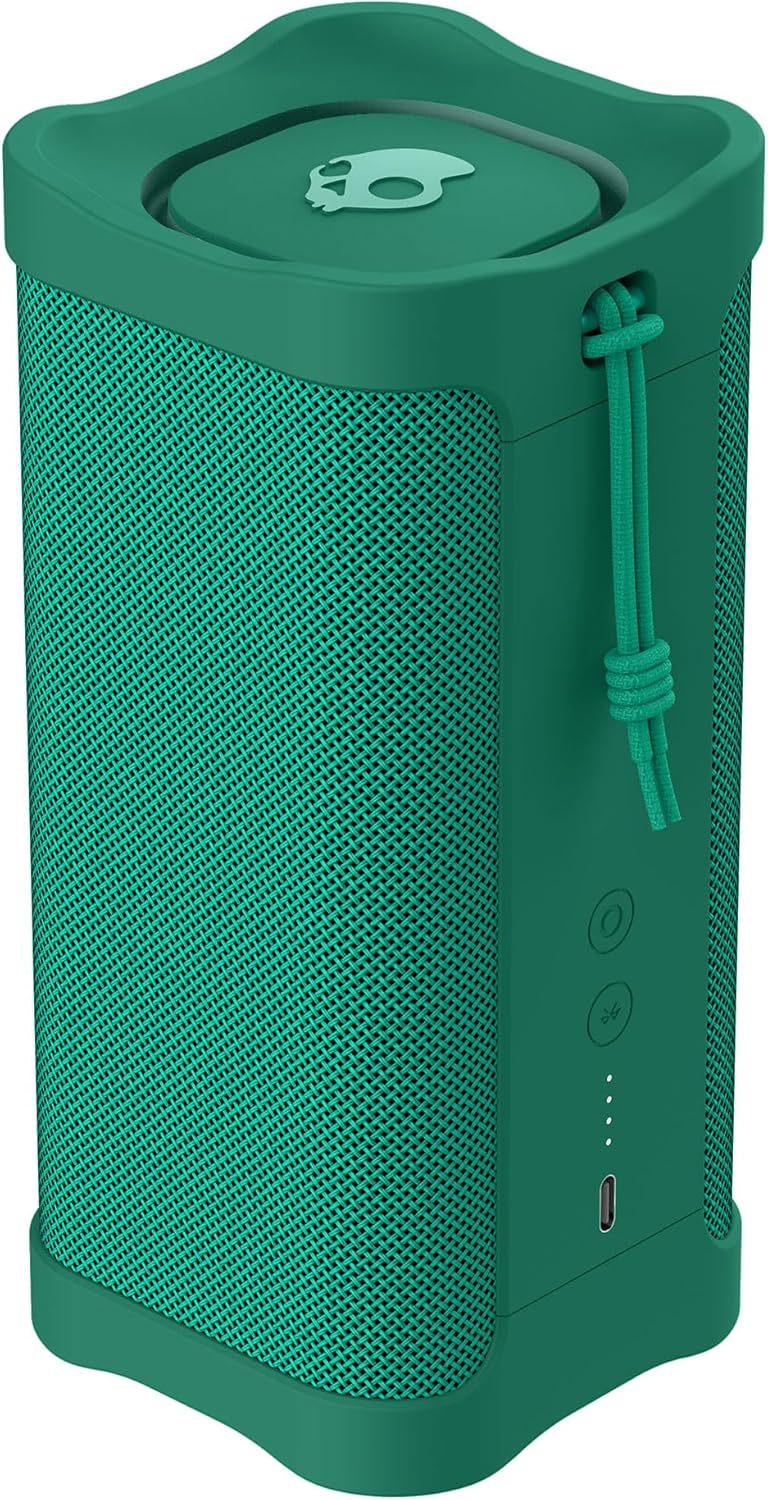 Skullcandy Terrain XL Wireless Bluetooth Speaker - IPX7 Waterproof Portable Speaker, 18 Hour Battery, Nylon Wrist Wrap, True Wireless Stereo (Green)