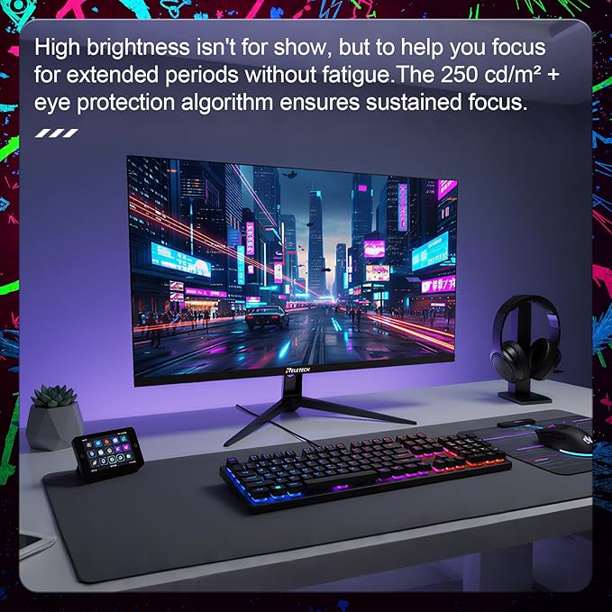 27-inch 300Hz Gaming Monitor, 2K QHD (2560x1440),1MS, Fast IPS Panel Computer Monitor, Support FreeSync,High Brightness 250 cd/㎡, 100% sRGB, HDMI,DP Ports (G27X Ultra)