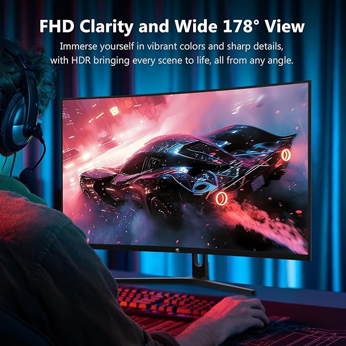 Z-Edge 32 inch Curved Gaming Monitor, FHD 1080P 240Hz Curved Monitor,1500R Computer Monitor, MPRT 1ms Monitor, UG32P 1X DP 1.4 Ports and 2X HDMI 2.0 Ports