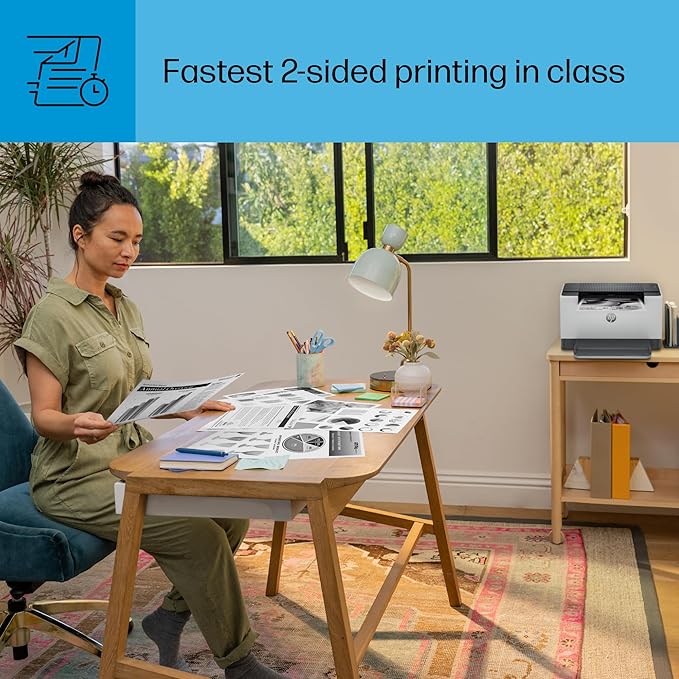 HP LaserJet M209d Laser Printer, Black and White, Automatic Duplex, USB Connection Only (Cable Included), Best for Home Office (8J9L0F)